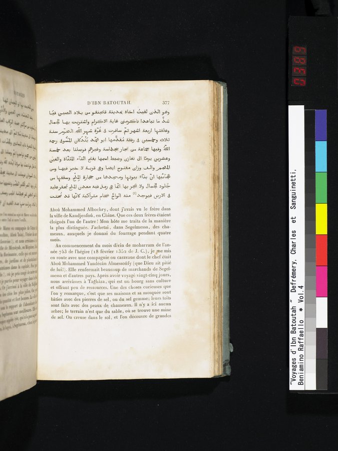 Voyages d'Ibn Batoutah : vol.4 / 389 ページ（カラー画像）