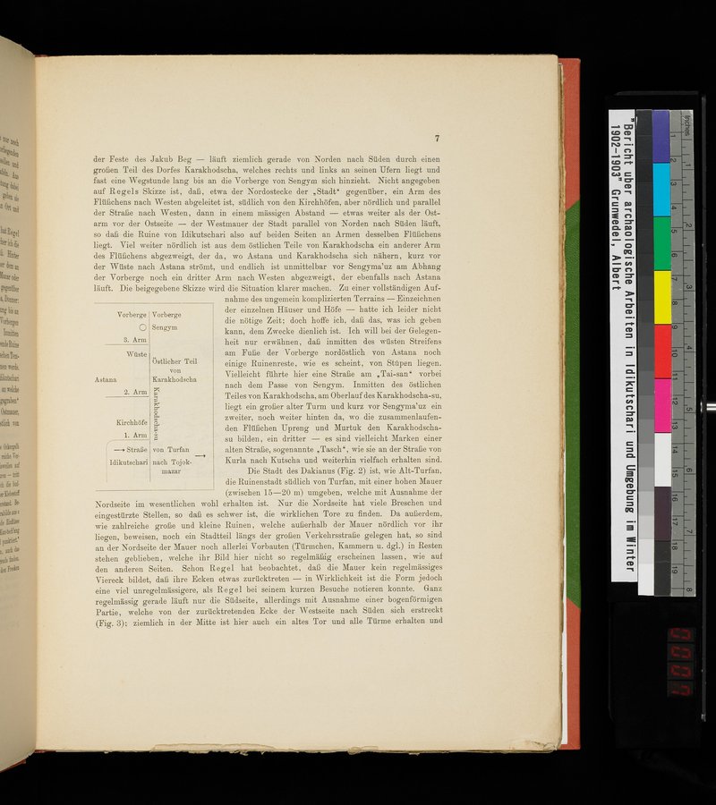 Bericht über archäologische Arbeiten in Idikutschari und Umgebung im Winter 1902-1903 : vol.1 / Page 13 (Color Image)