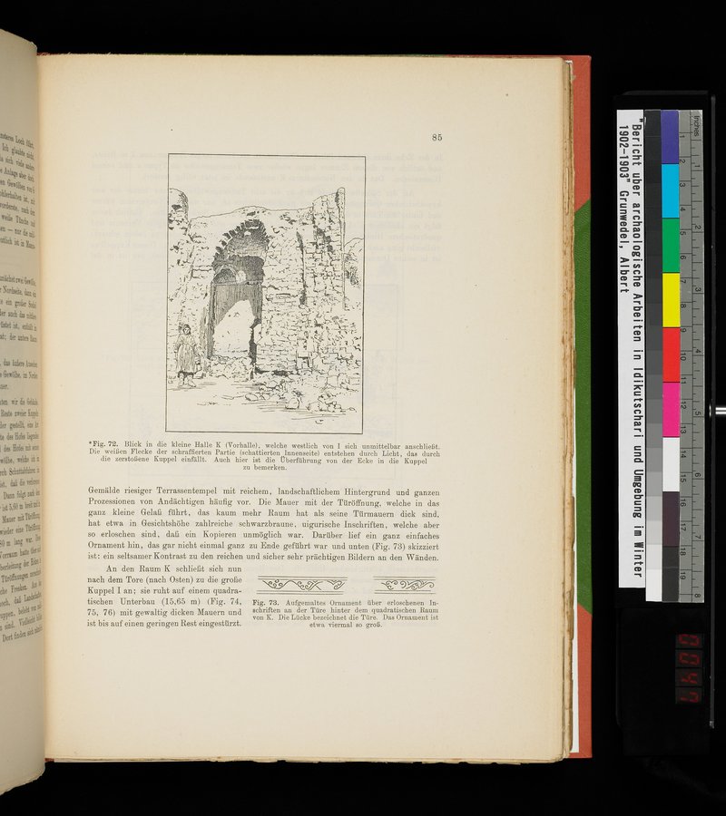 Bericht über archäologische Arbeiten in Idikutschari und Umgebung im Winter 1902-1903 : vol.1 / Page 95 (Color Image)
