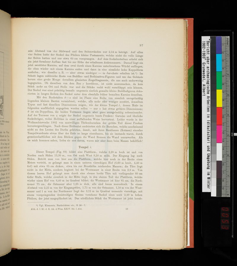 Bericht über archäologische Arbeiten in Idikutschari und Umgebung im Winter 1902-1903 : vol.1 / Page 107 (Color Image)