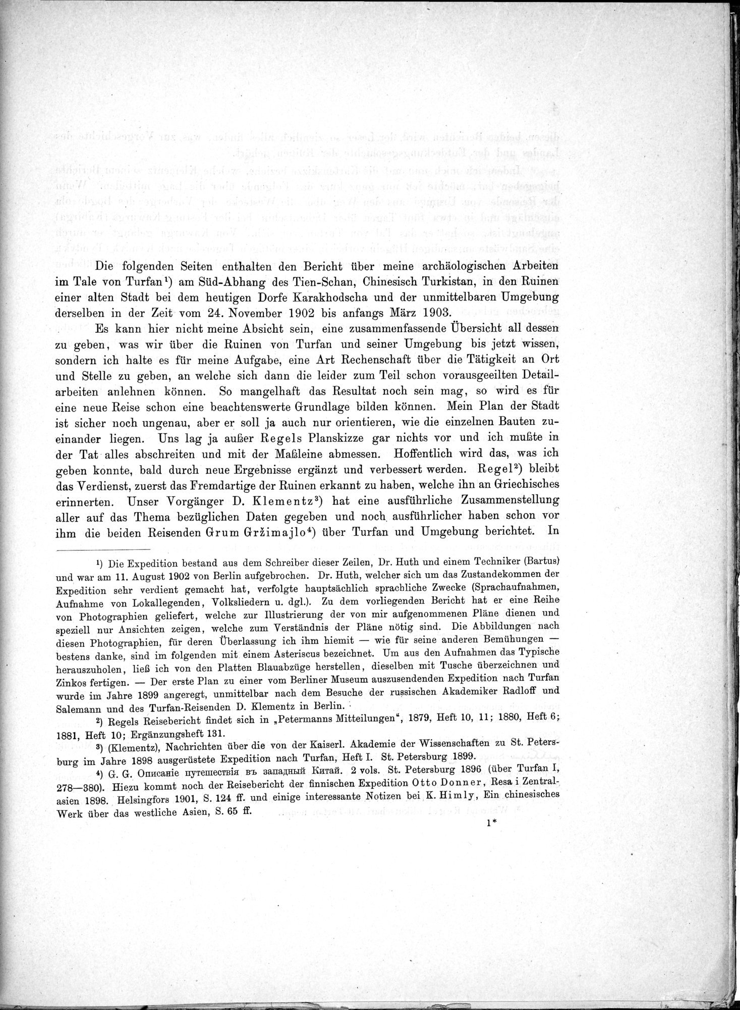 Bericht über archäologische Arbeiten in Idikutschari und Umgebung im Winter 1902-1903 : vol.1 / Page 9 (Grayscale High Resolution Image)