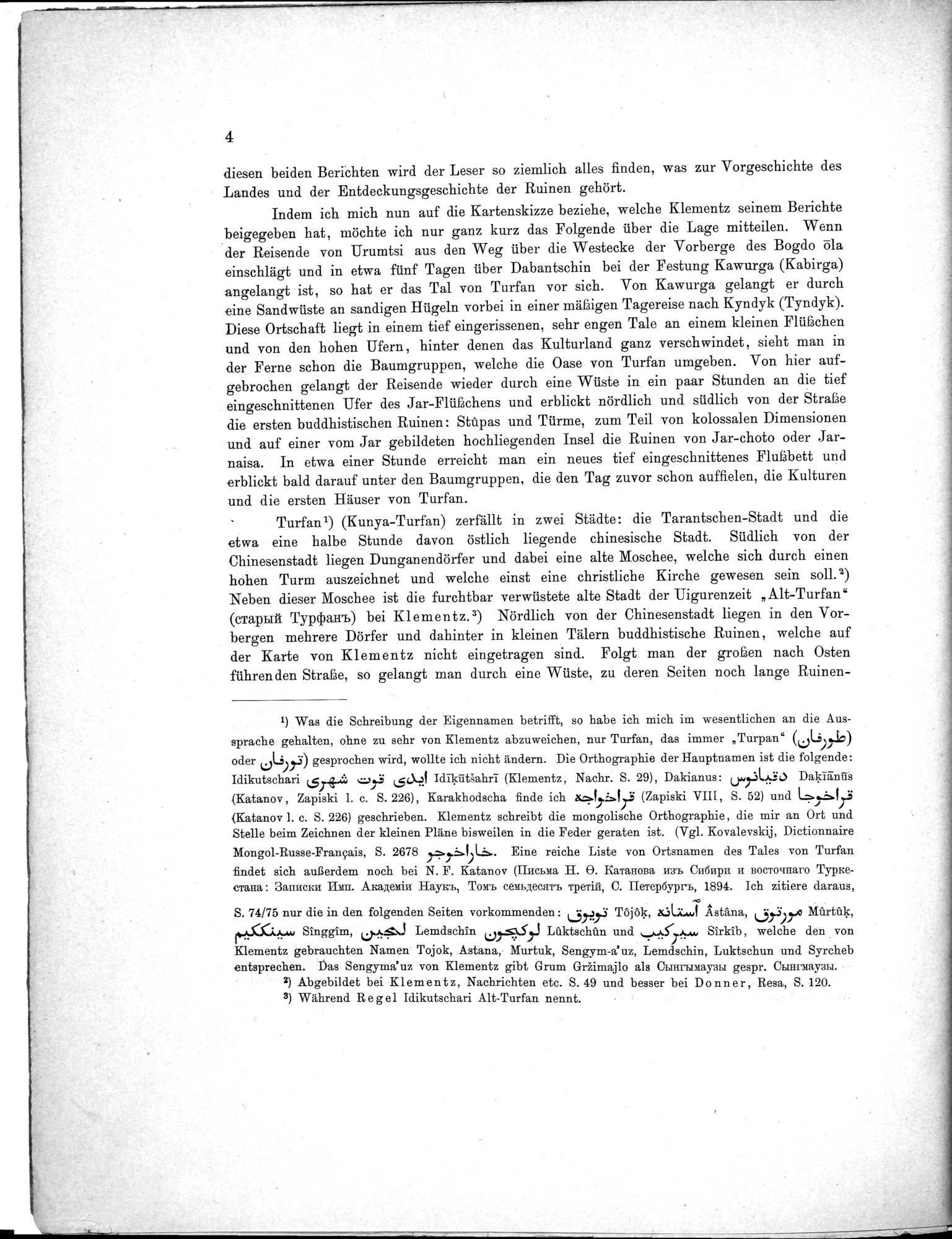 Bericht über archäologische Arbeiten in Idikutschari und Umgebung im Winter 1902-1903 : vol.1 / Page 10 (Grayscale High Resolution Image)