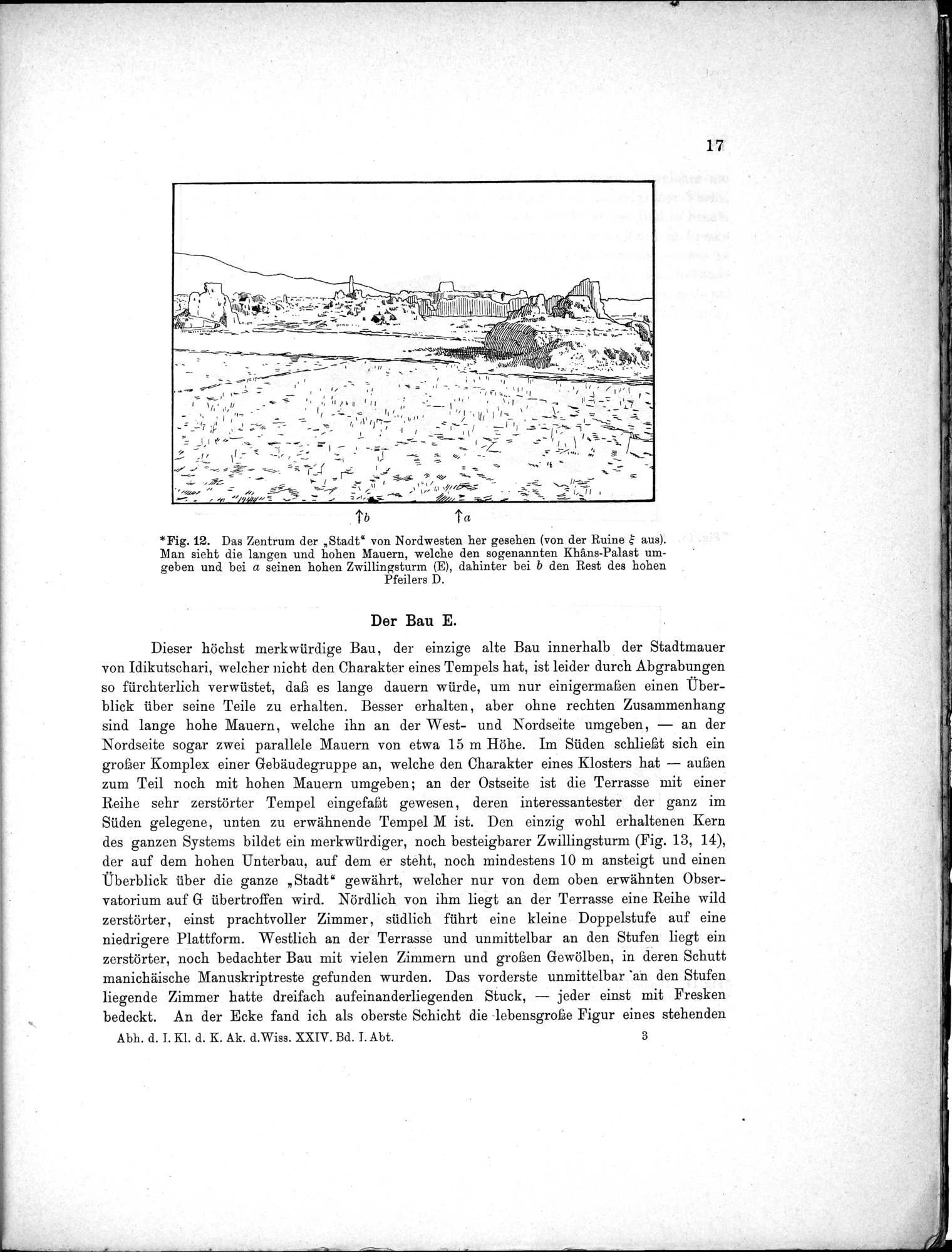 Bericht über archäologische Arbeiten in Idikutschari und Umgebung im Winter 1902-1903 : vol.1 / Page 27 (Grayscale High Resolution Image)