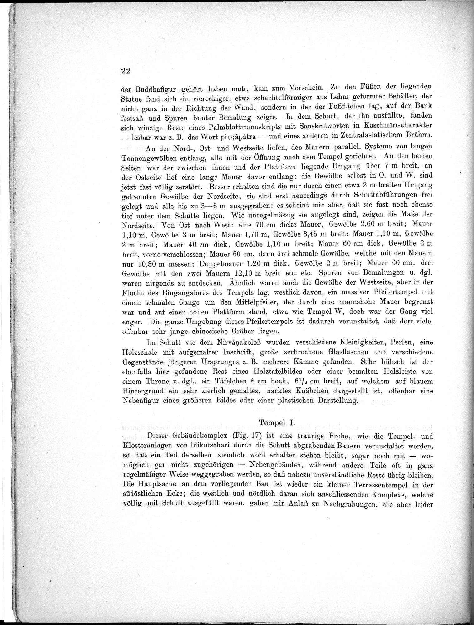 Bericht über archäologische Arbeiten in Idikutschari und Umgebung im Winter 1902-1903 : vol.1 / Page 32 (Grayscale High Resolution Image)