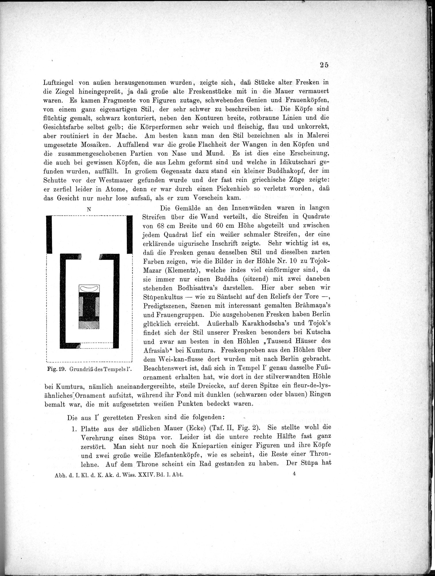 Bericht über archäologische Arbeiten in Idikutschari und Umgebung im Winter 1902-1903 : vol.1 / Page 35 (Grayscale High Resolution Image)