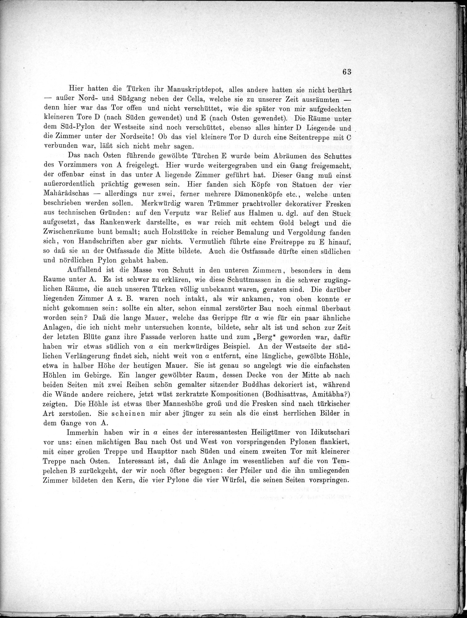 Bericht über archäologische Arbeiten in Idikutschari und Umgebung im Winter 1902-1903 : vol.1 / Page 73 (Grayscale High Resolution Image)