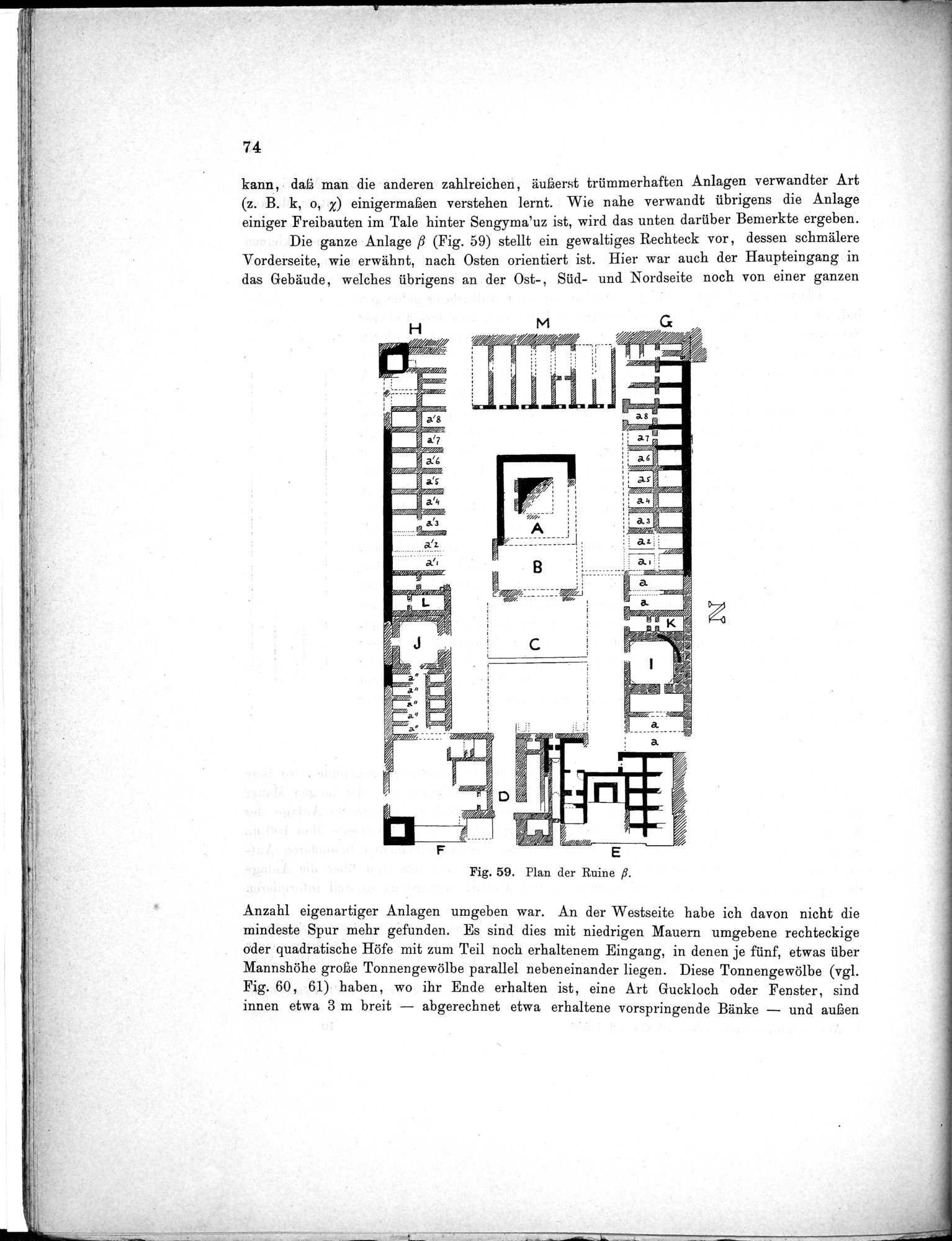 Bericht über archäologische Arbeiten in Idikutschari und Umgebung im Winter 1902-1903 : vol.1 / 84 ページ（白黒高解像度画像）