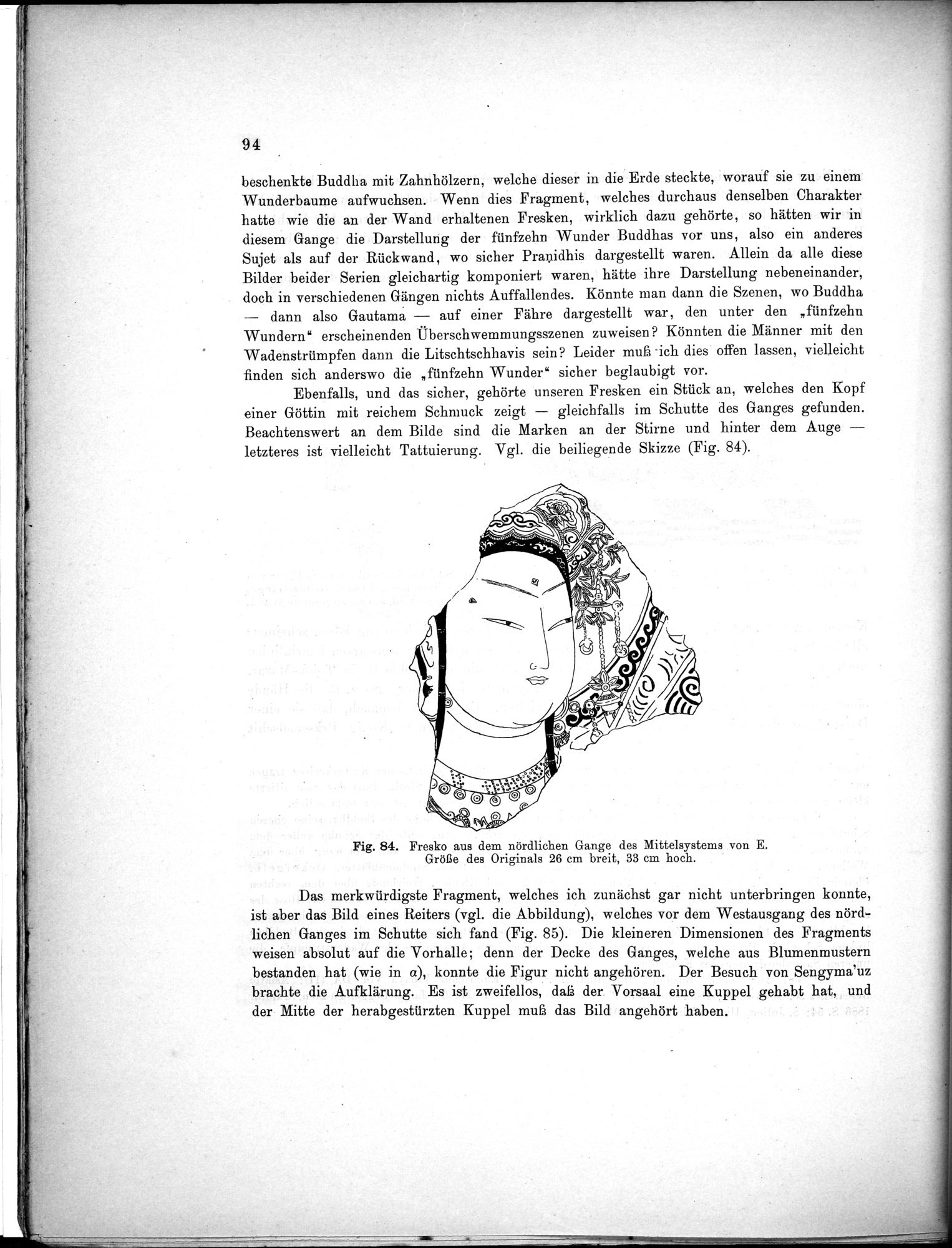 Bericht über archäologische Arbeiten in Idikutschari und Umgebung im Winter 1902-1903 : vol.1 / 104 ページ（白黒高解像度画像）