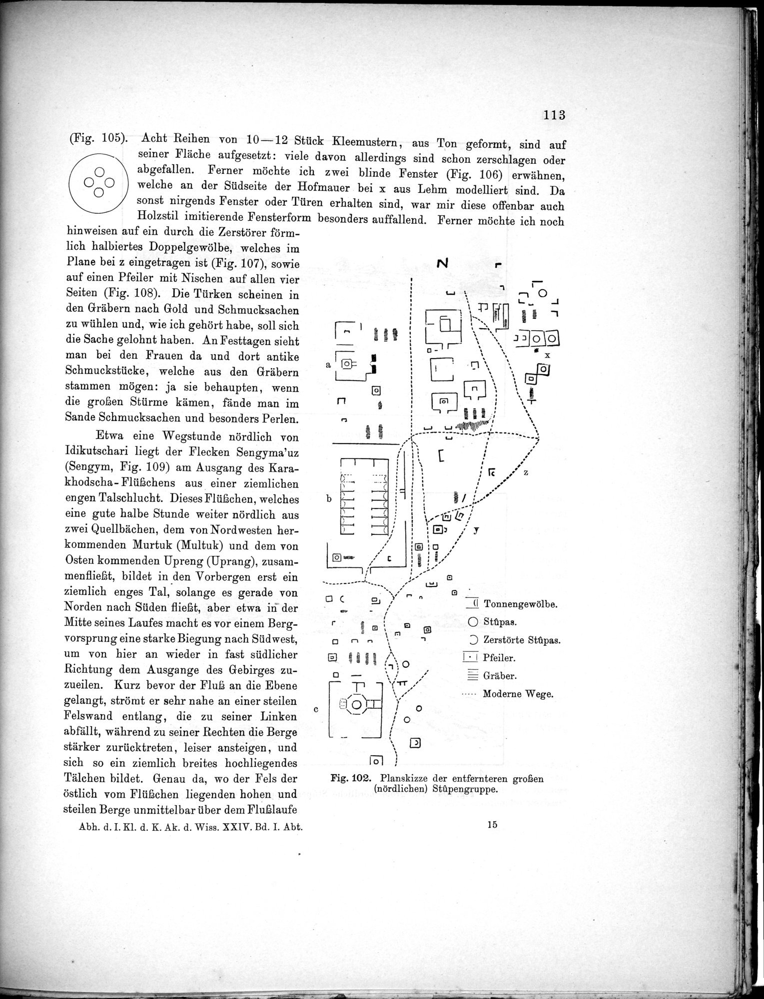 Bericht über archäologische Arbeiten in Idikutschari und Umgebung im Winter 1902-1903 : vol.1 / Page 123 (Grayscale High Resolution Image)