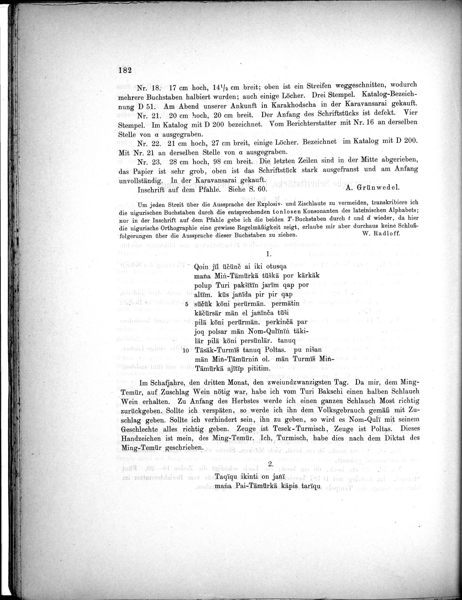 Bericht über archäologische Arbeiten in Idikutschari und Umgebung im Winter 1902-1903 : vol.1 / Page 192 (Grayscale High Resolution Image)