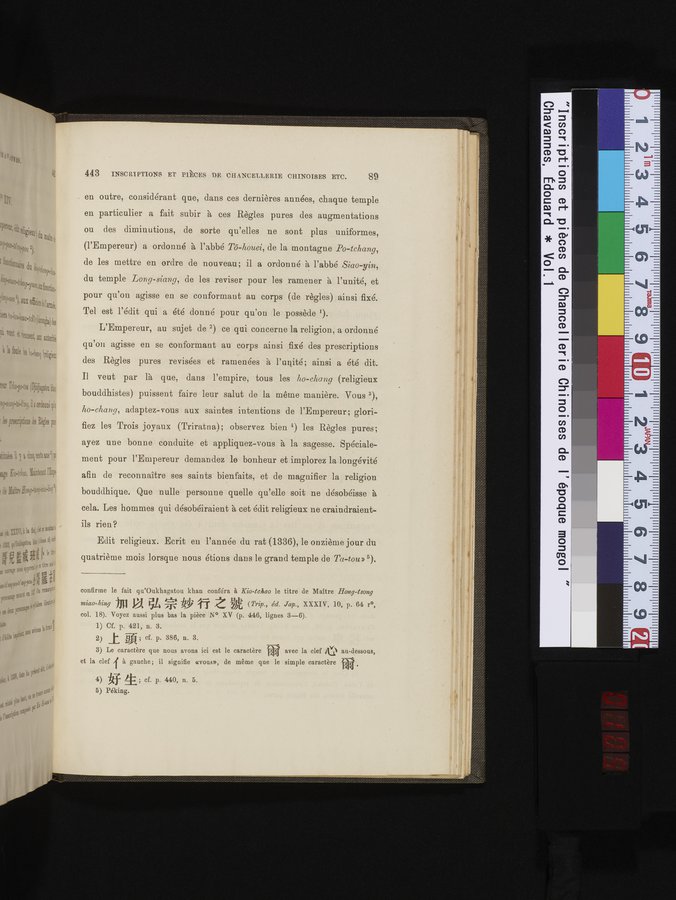 Inscriptions et pièces de Chancellerie Chinoises de l'époque mongol : vol.1 / Page 105 (Color Image)