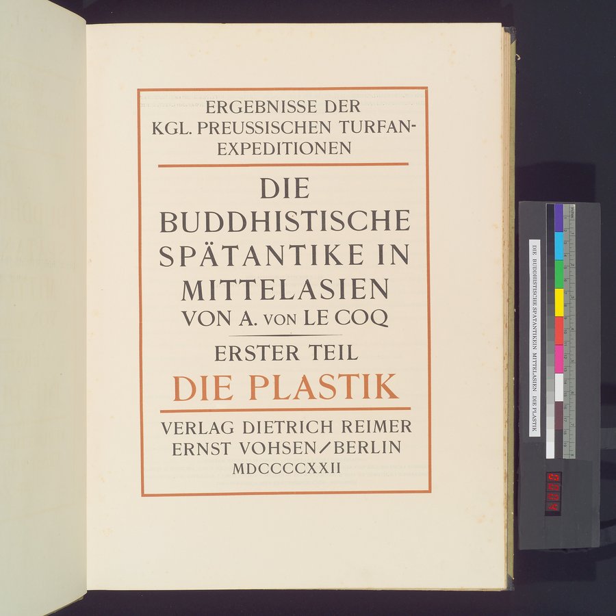 Die Buddhistische Spätantike in Mittelasien : vol.1 / Page 7 (Color Image)