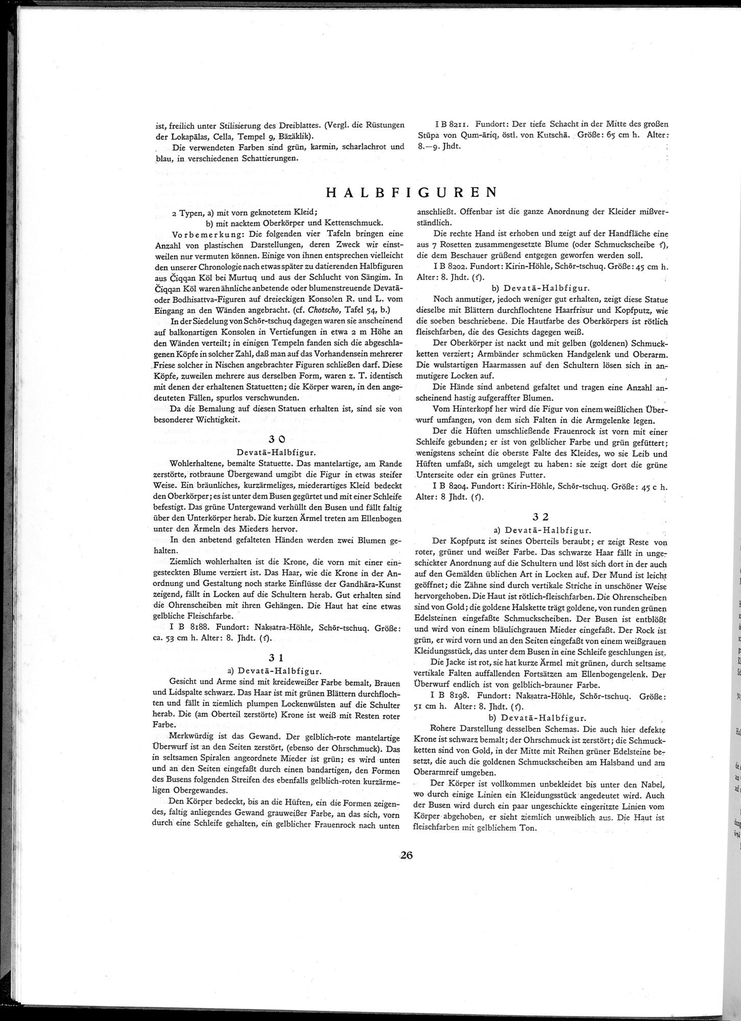 Die Buddhistische Spätantike in Mittelasien : vol.1 / 30 ページ（白黒高解像度画像）