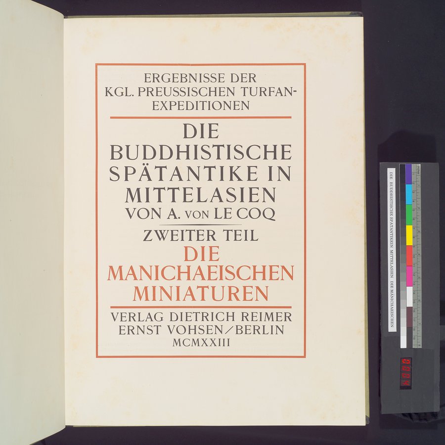 Die Buddhistische Spätantike in Mittelasien : vol.2 / 7 ページ（カラー画像）