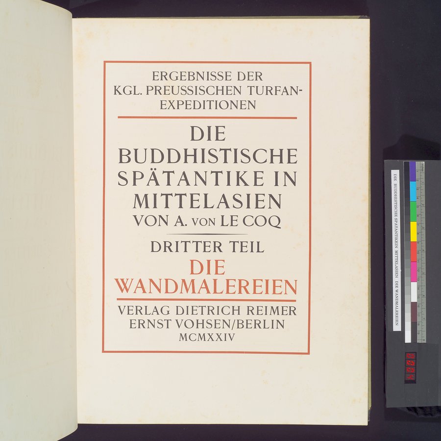 Die Buddhistische Spätantike in Mittelasien : vol.3 / 7 ページ（カラー画像）