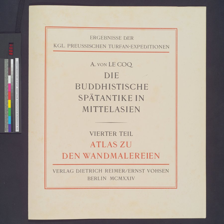 Die Buddhistische Spätantike in Mittelasien : vol.4 / 4 ページ（カラー画像）