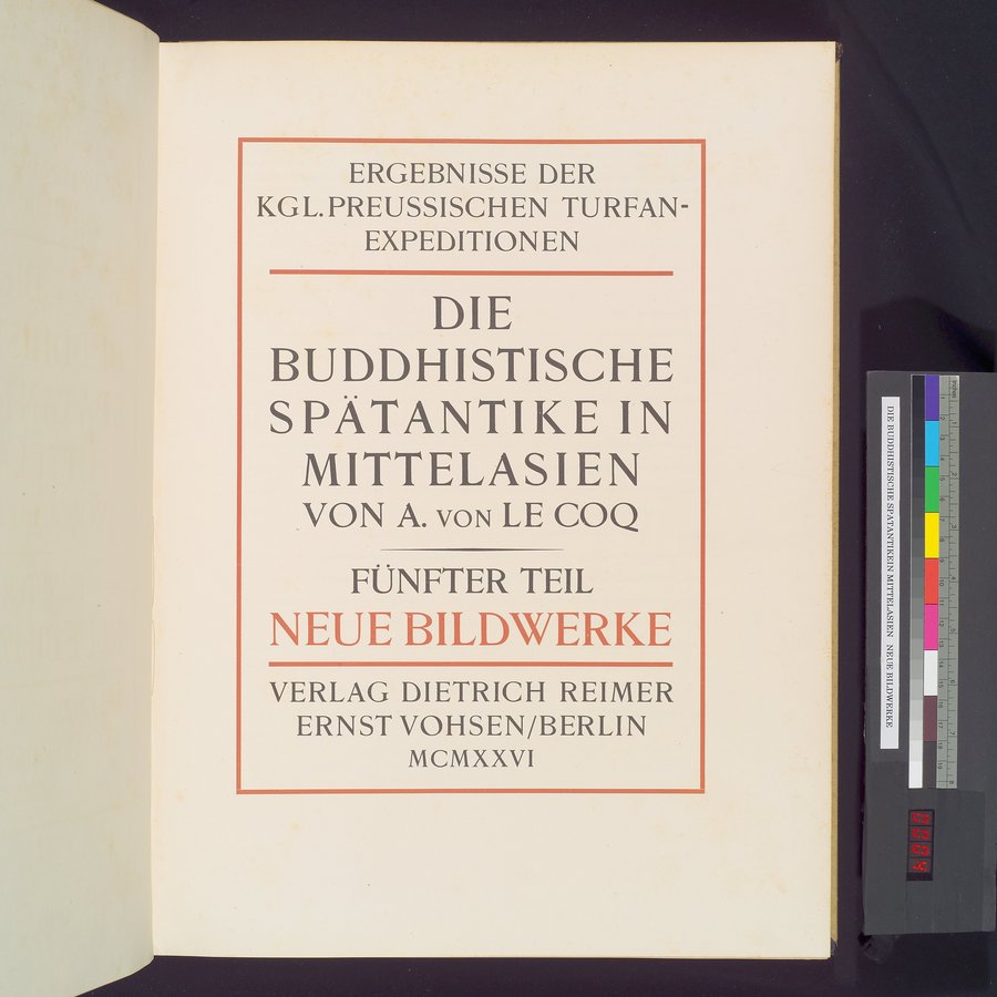 Die Buddhistische Spätantike in Mittelasien : vol.5 / 7 ページ（カラー画像）