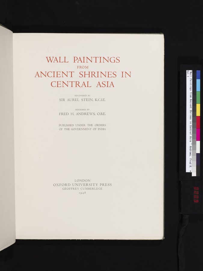 Wall Paintings from Ancient Shrines in Central Asia : vol.1 / Page 9 (Color Image)