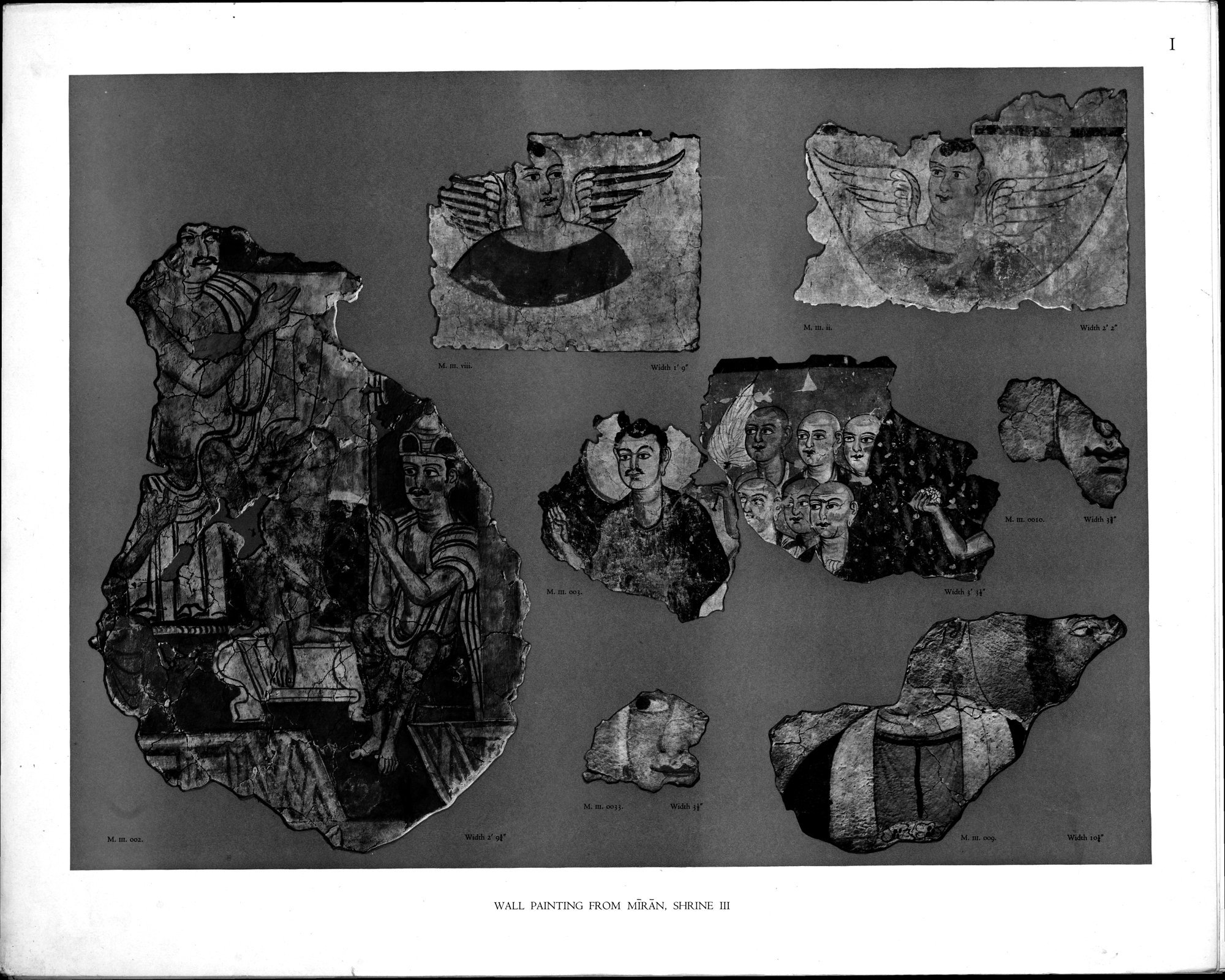 Wall Paintings from Ancient Shrines in Central Asia : vol.2 / Page 4 (Grayscale High Resolution Image)
