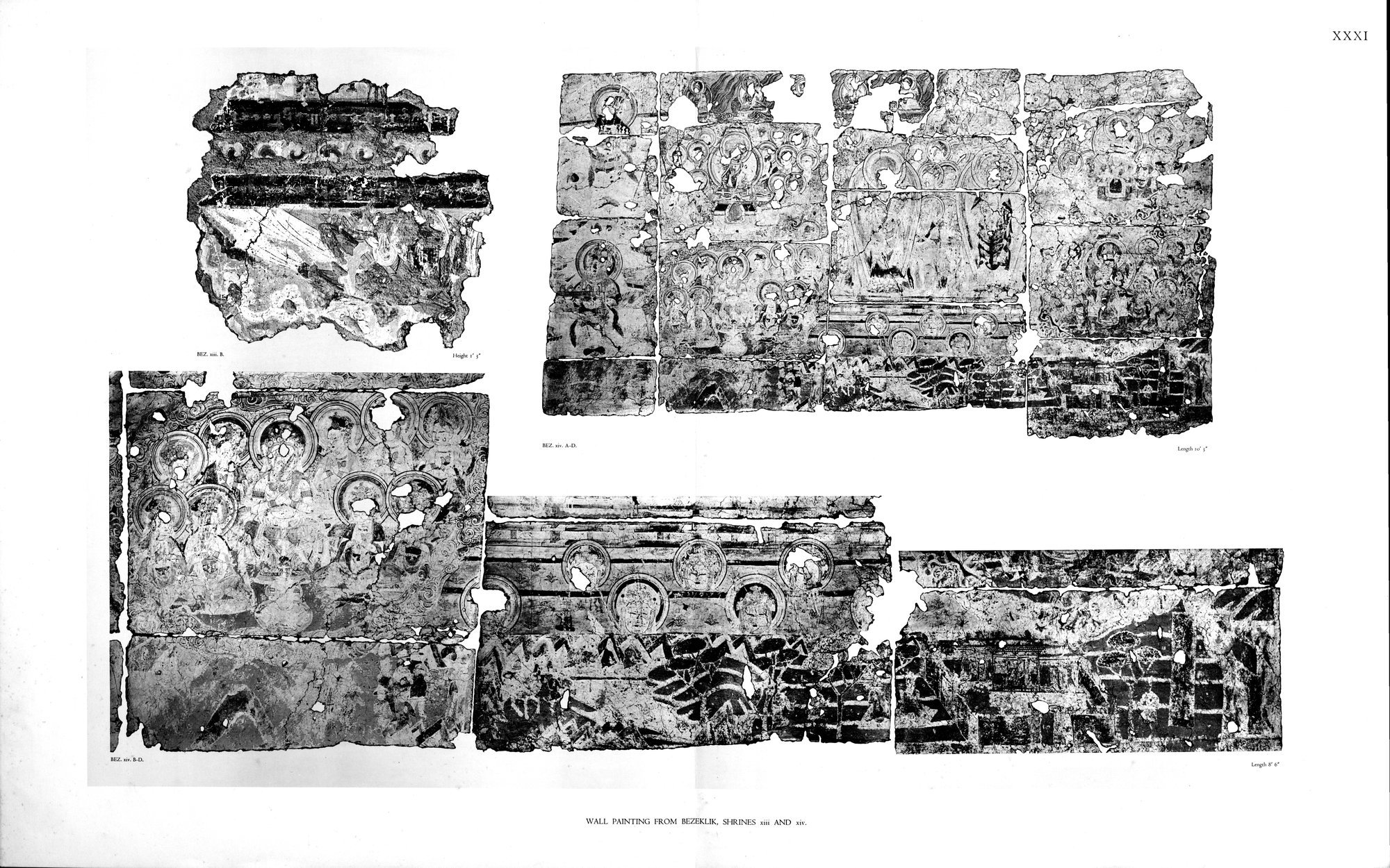 Wall Paintings from Ancient Shrines in Central Asia : vol.2 / Page 34 (Grayscale High Resolution Image)
