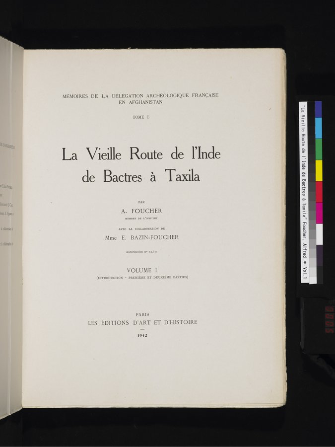La Vieille Route de l'Inde de Bactres à Taxila : vol.1 / 5 ページ（カラー画像）