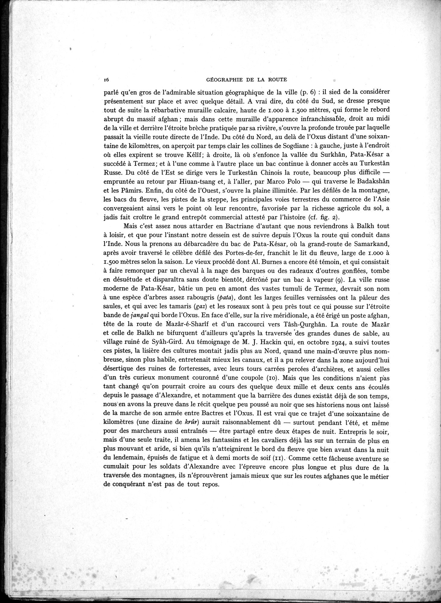 La Vieille Route de l'Inde de Bactres à Taxila : vol.1 / Page 26 (Grayscale High Resolution Image)