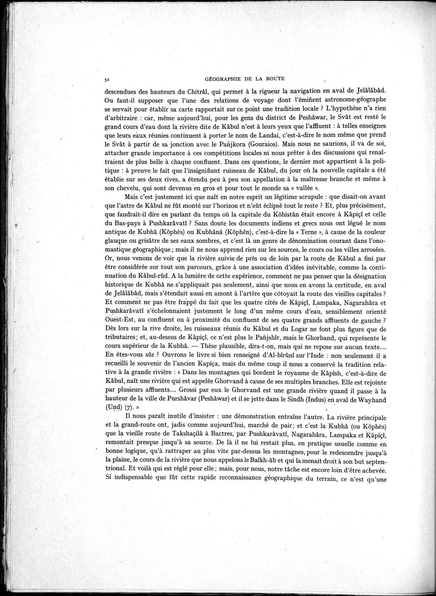La Vieille Route de l'Inde de Bactres à Taxila : vol.1 / Page 62 (Grayscale High Resolution Image)