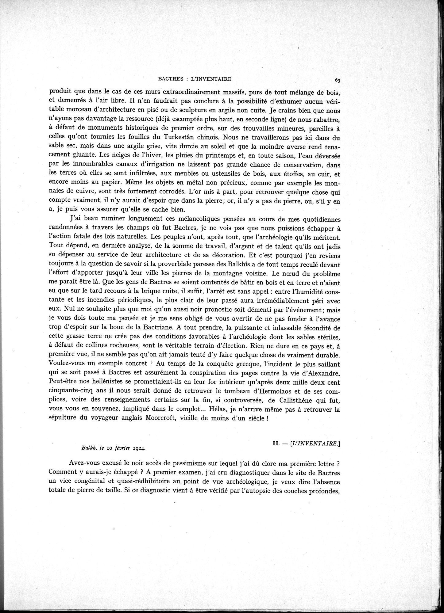 La Vieille Route de l'Inde de Bactres à Taxila : vol.1 / 73 ページ（白黒高解像度画像）