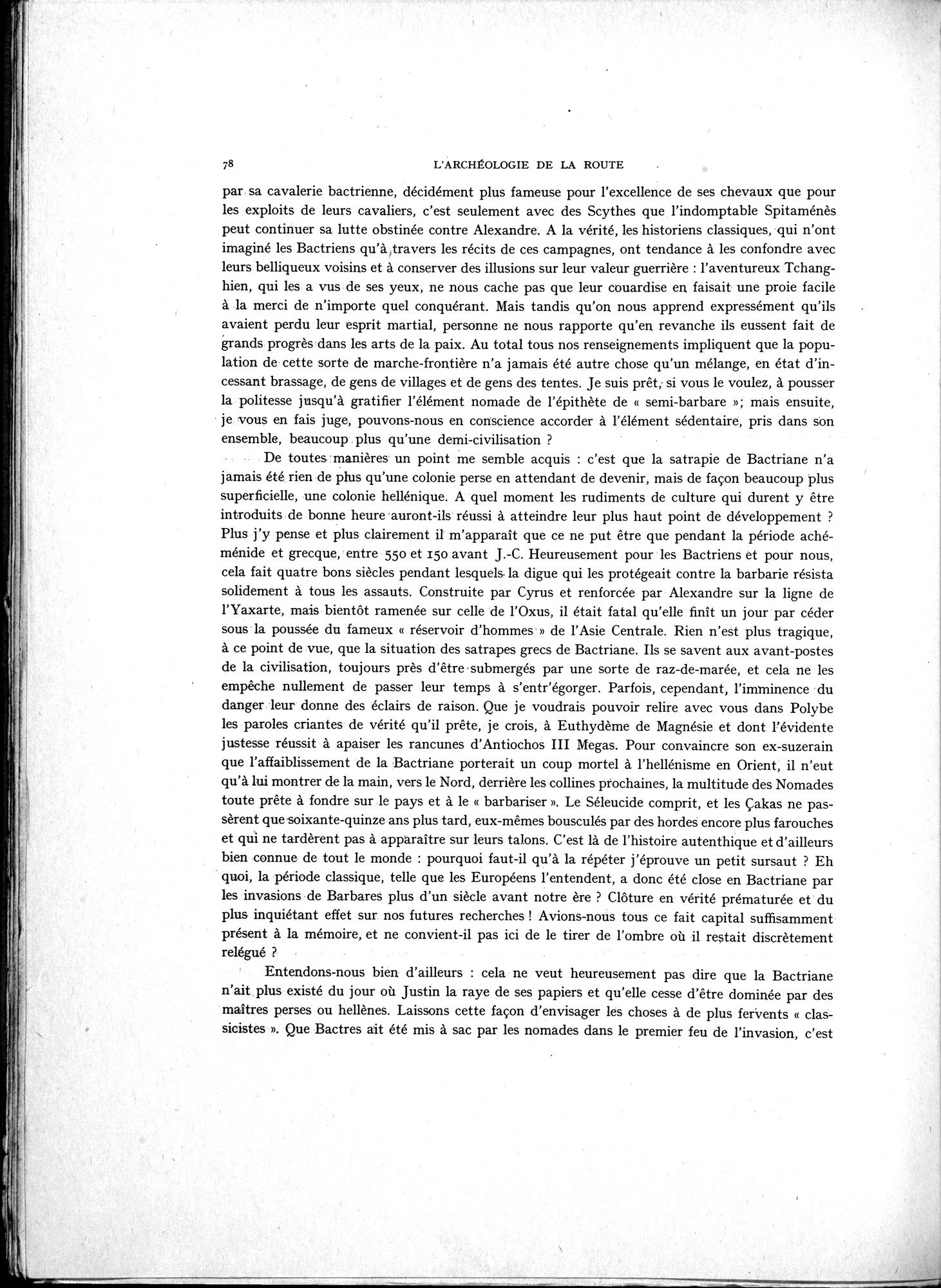 La Vieille Route de l'Inde de Bactres à Taxila : vol.1 / 88 ページ（白黒高解像度画像）