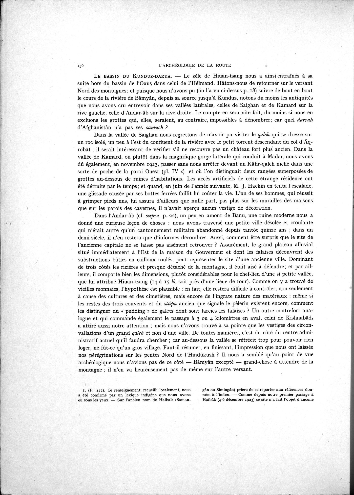 La Vieille Route de l'Inde de Bactres à Taxila : vol.1 / 146 ページ（白黒高解像度画像）
