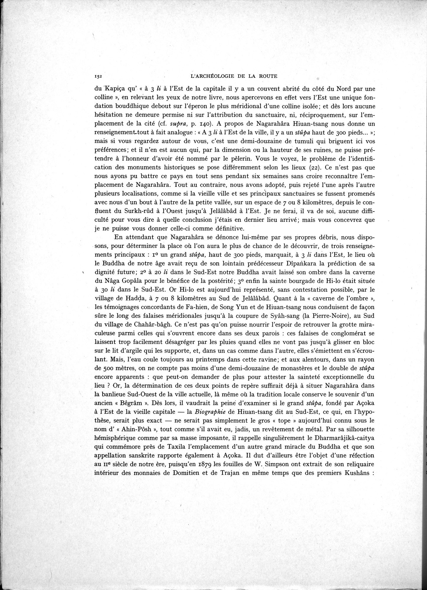 La Vieille Route de l'Inde de Bactres à Taxila : vol.1 / 162 ページ（白黒高解像度画像）