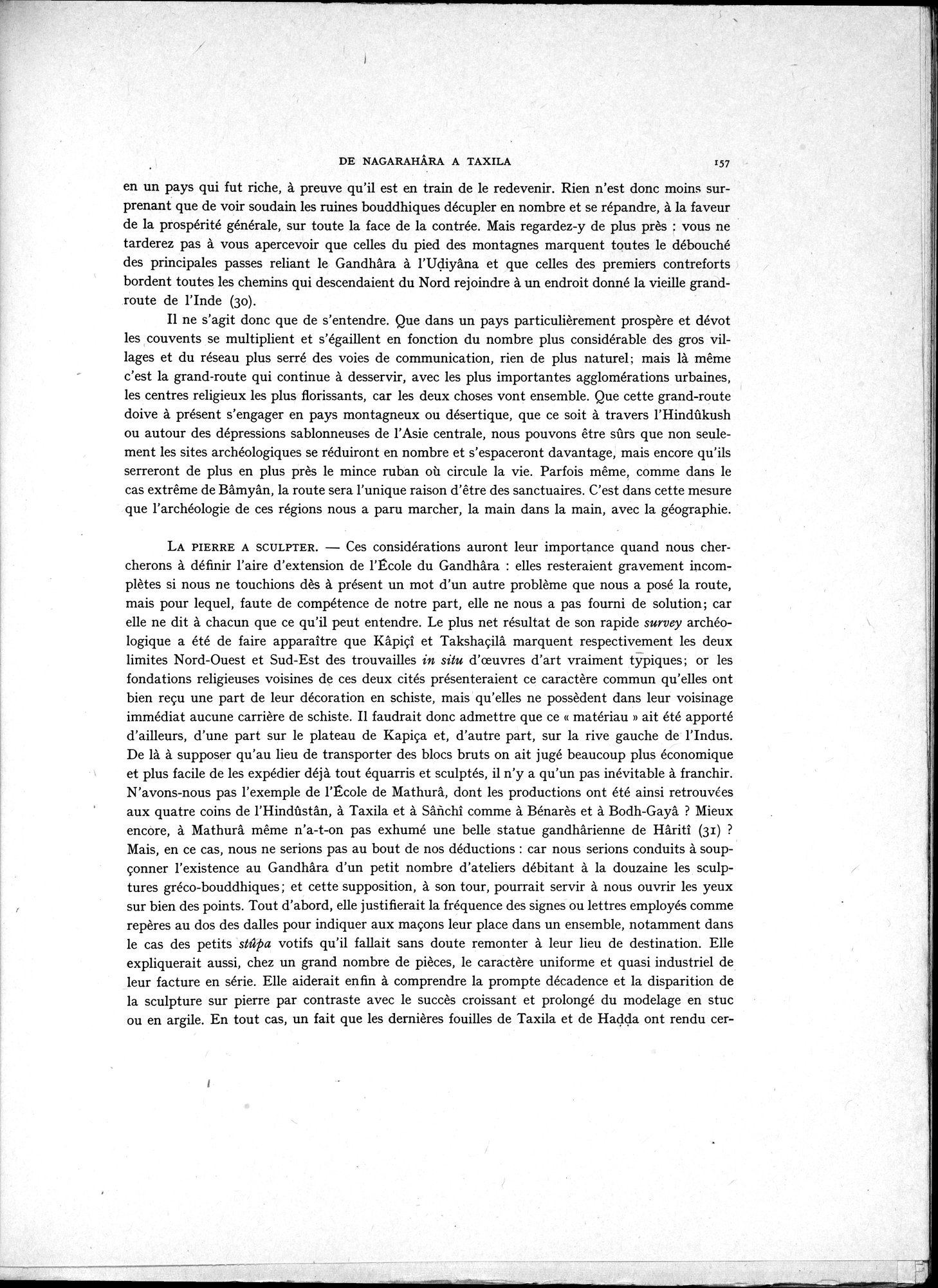 La Vieille Route de l'Inde de Bactres à Taxila : vol.1 / 167 ページ（白黒高解像度画像）