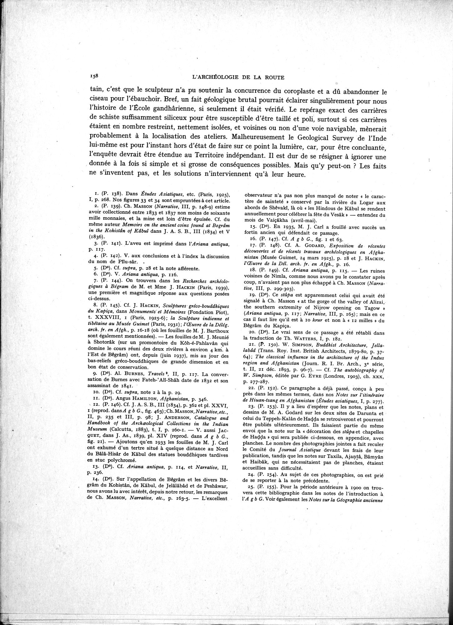 La Vieille Route de l'Inde de Bactres à Taxila : vol.1 / Page 168 (Grayscale High Resolution Image)