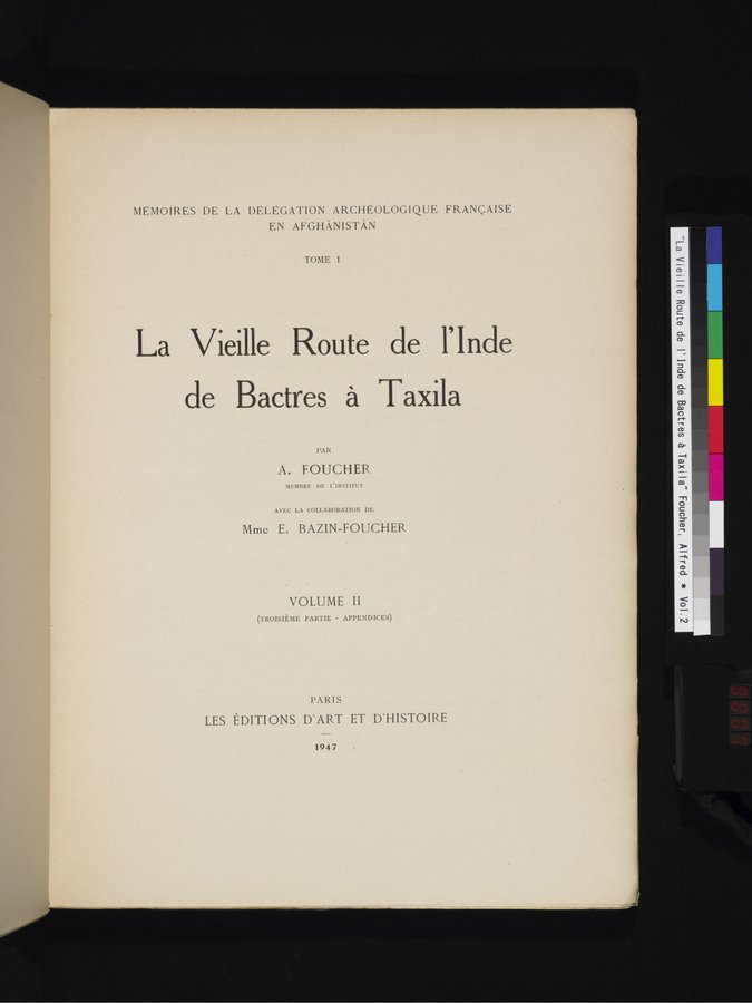 La Vieille Route de l'Inde de Bactres à Taxila : vol.2 / 7 ページ（カラー画像）