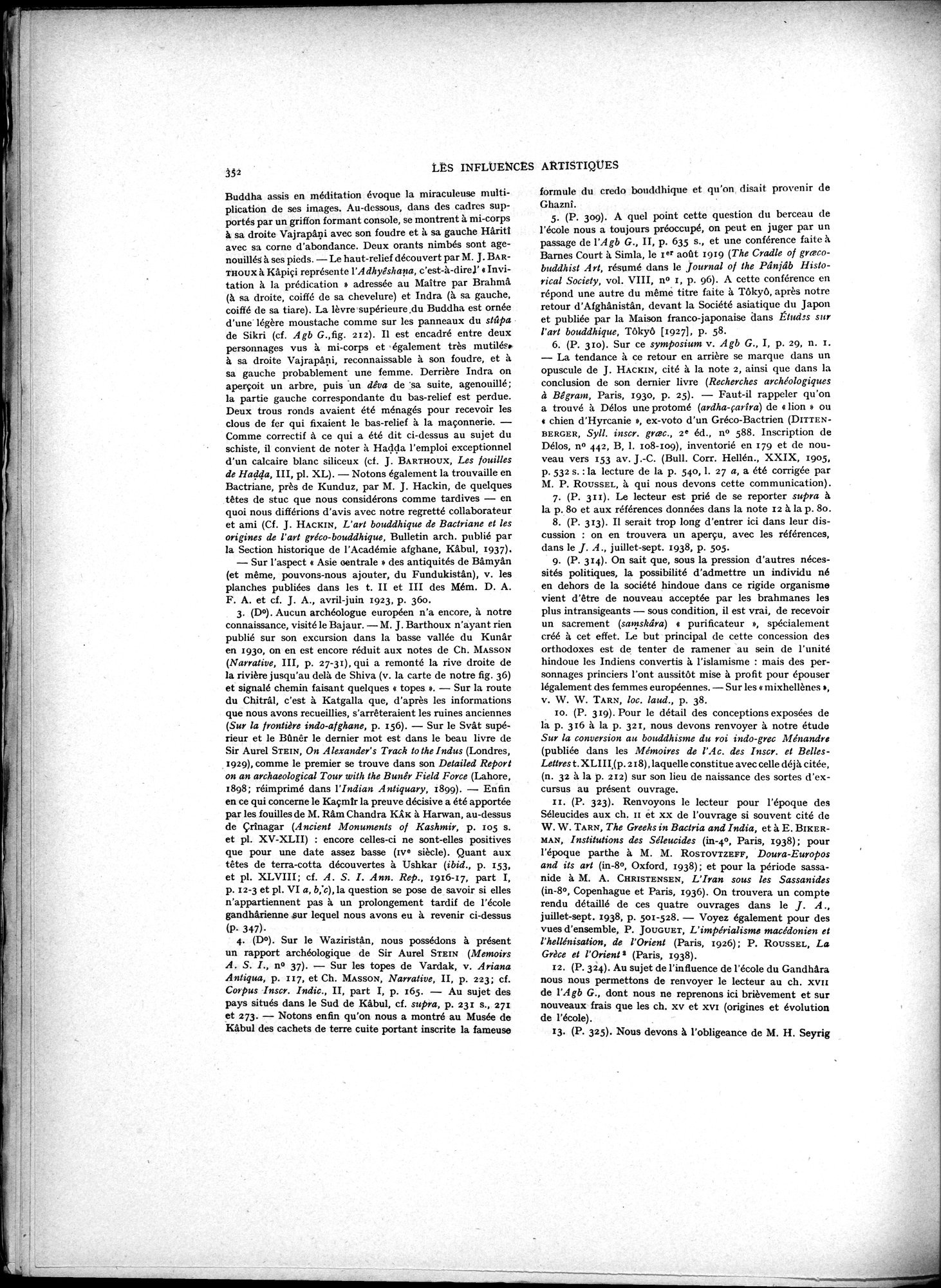 La Vieille Route de l'Inde de Bactres à Taxila : vol.2 / 186 ページ（白黒高解像度画像）