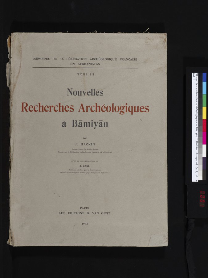 Nouvelles Recherches Archéologiques à Bāmiyān : vol.1 / Page 1 (Color Image)