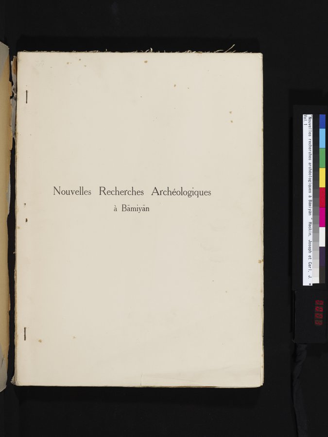Nouvelles Recherches Archéologiques à Bāmiyān : vol.1 / 3 ページ（カラー画像）