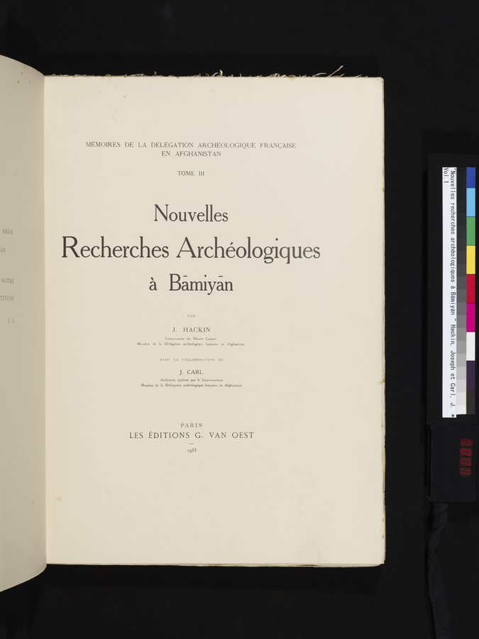 Nouvelles Recherches Archéologiques à Bāmiyān : vol.1 / 5 ページ（カラー画像）