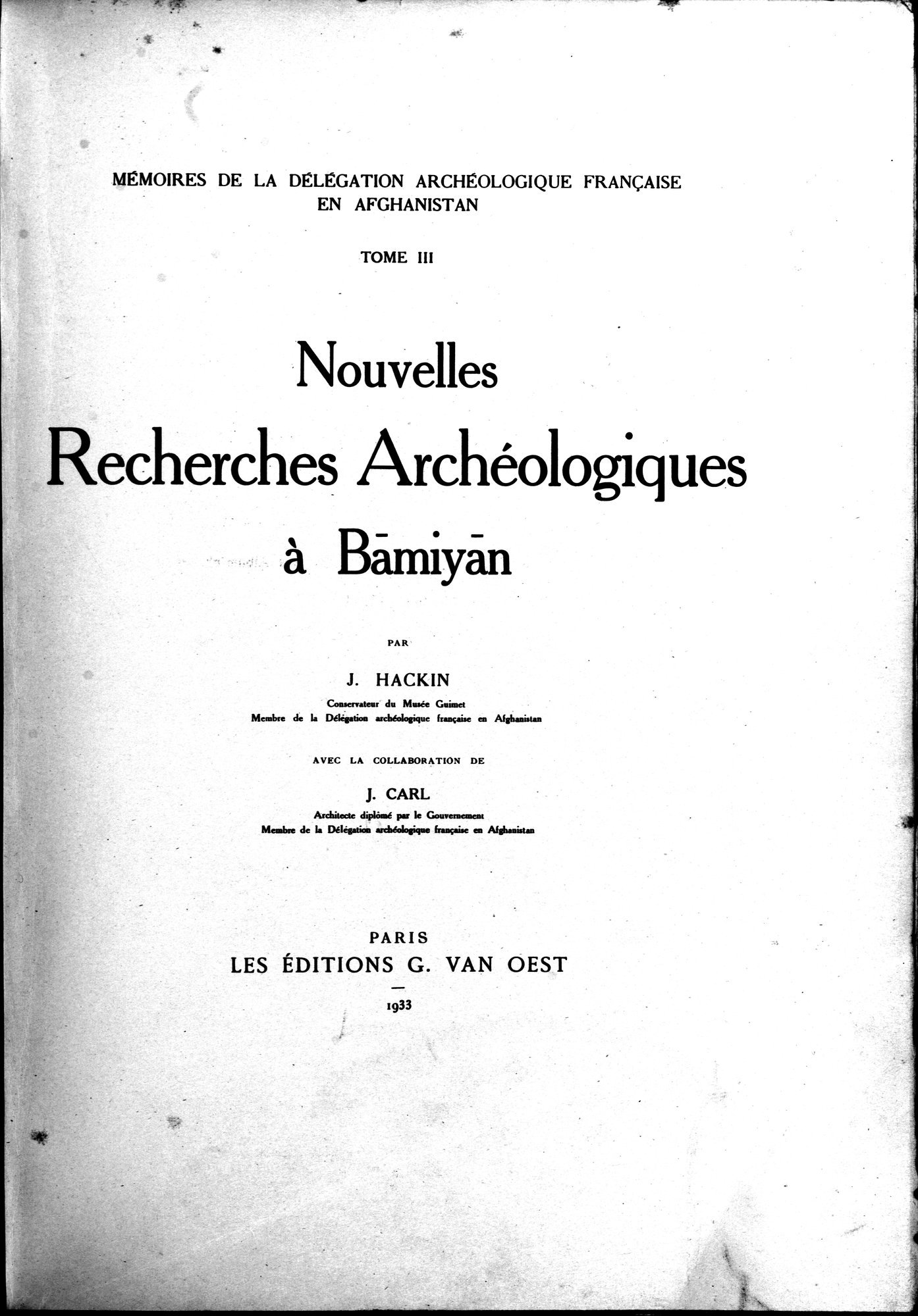 Nouvelles Recherches Archéologiques à Bāmiyān : vol.1 / 5 ページ（白黒高解像度画像）