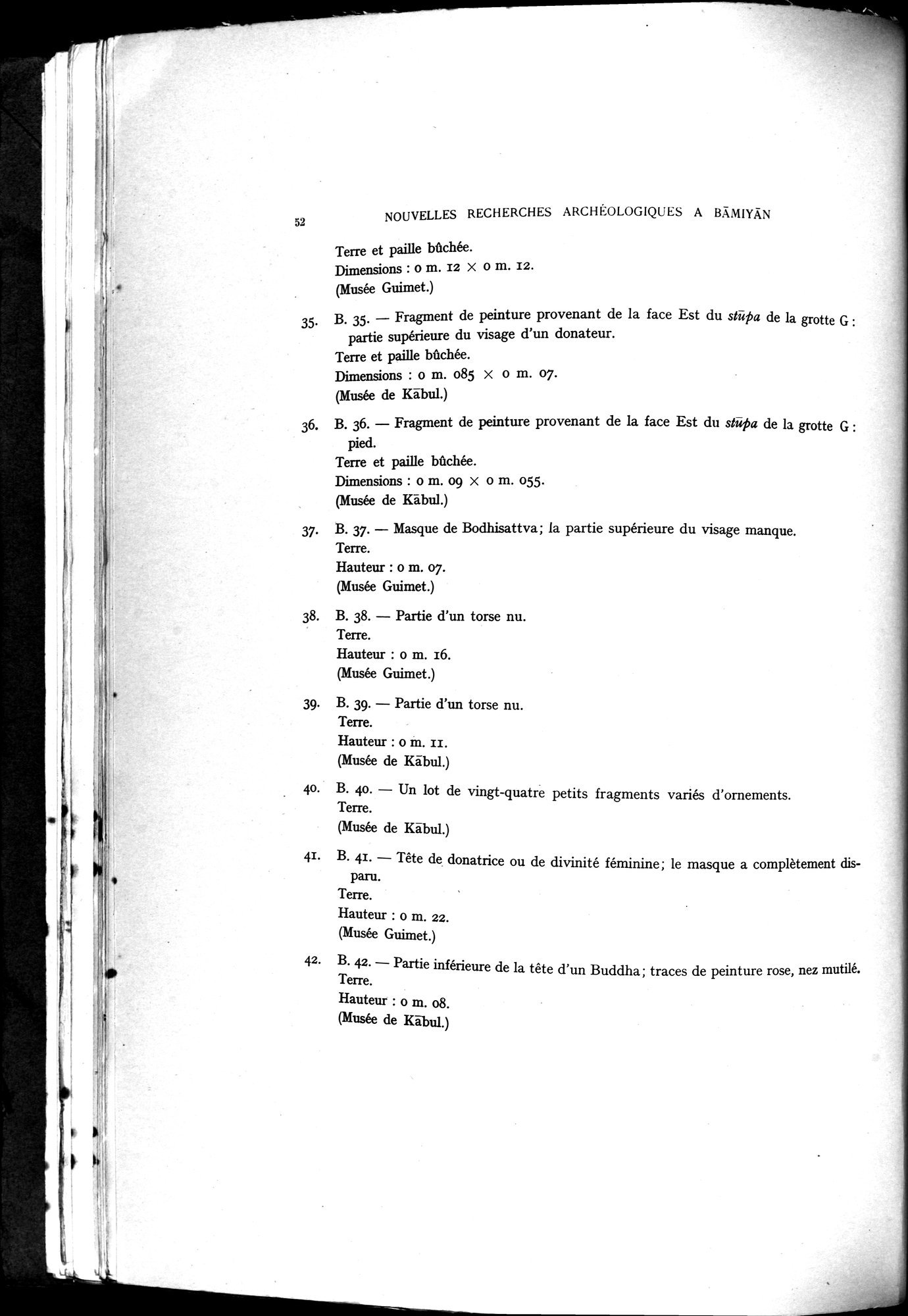 Nouvelles Recherches Archéologiques à Bāmiyān : vol.1 / 58 ページ（白黒高解像度画像）