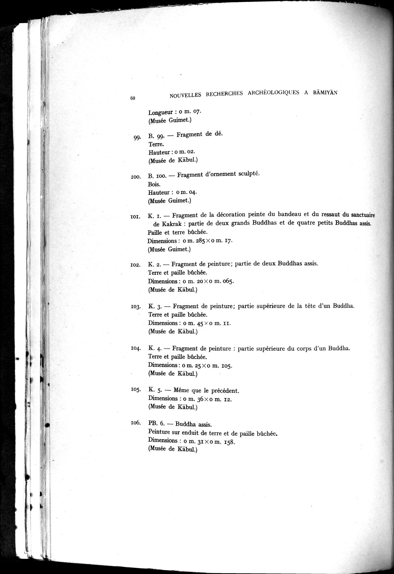 Nouvelles Recherches Archéologiques à Bāmiyān : vol.1 / 66 ページ（白黒高解像度画像）