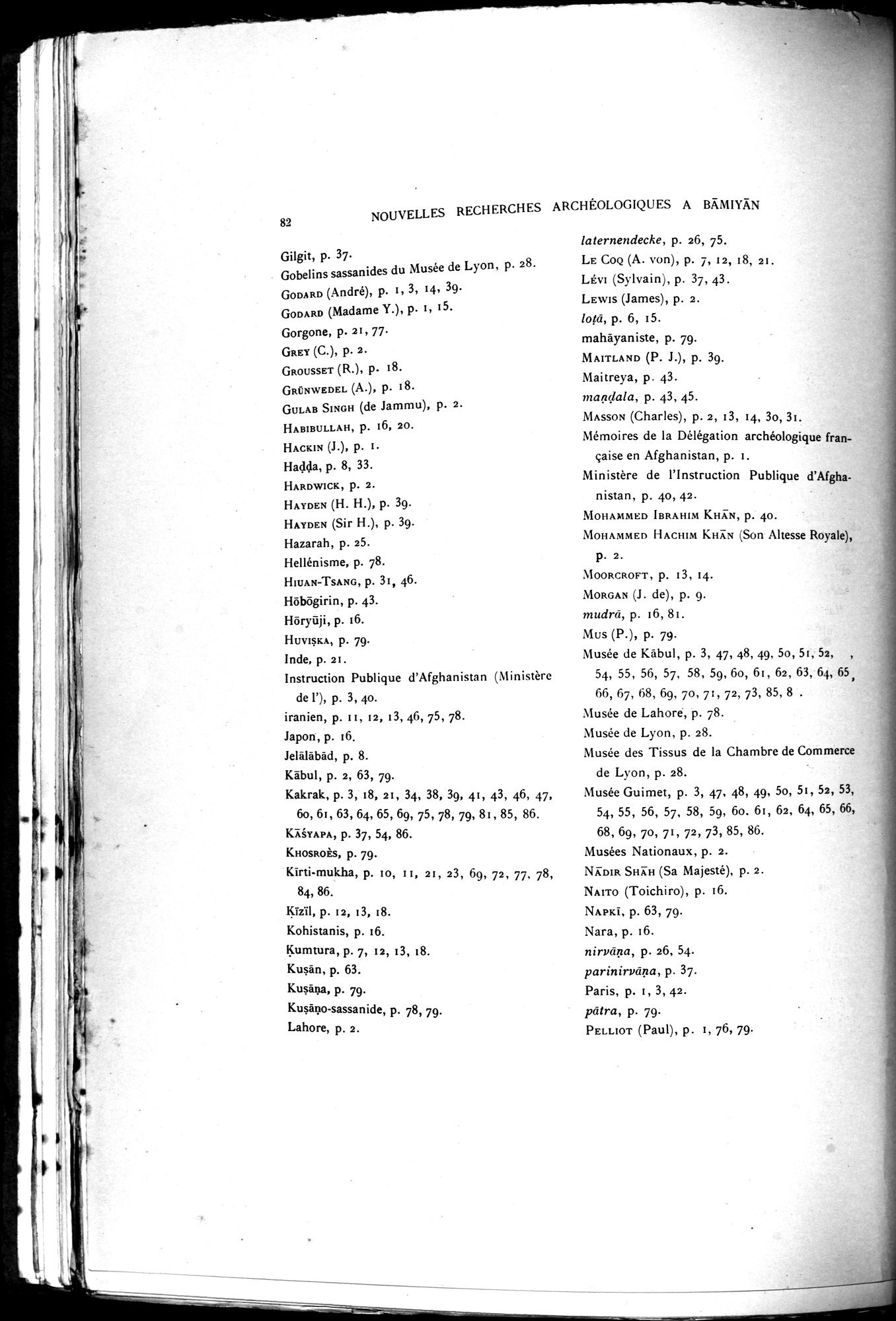 Nouvelles Recherches Archéologiques à Bāmiyān : vol.1 / 88 ページ（白黒高解像度画像）