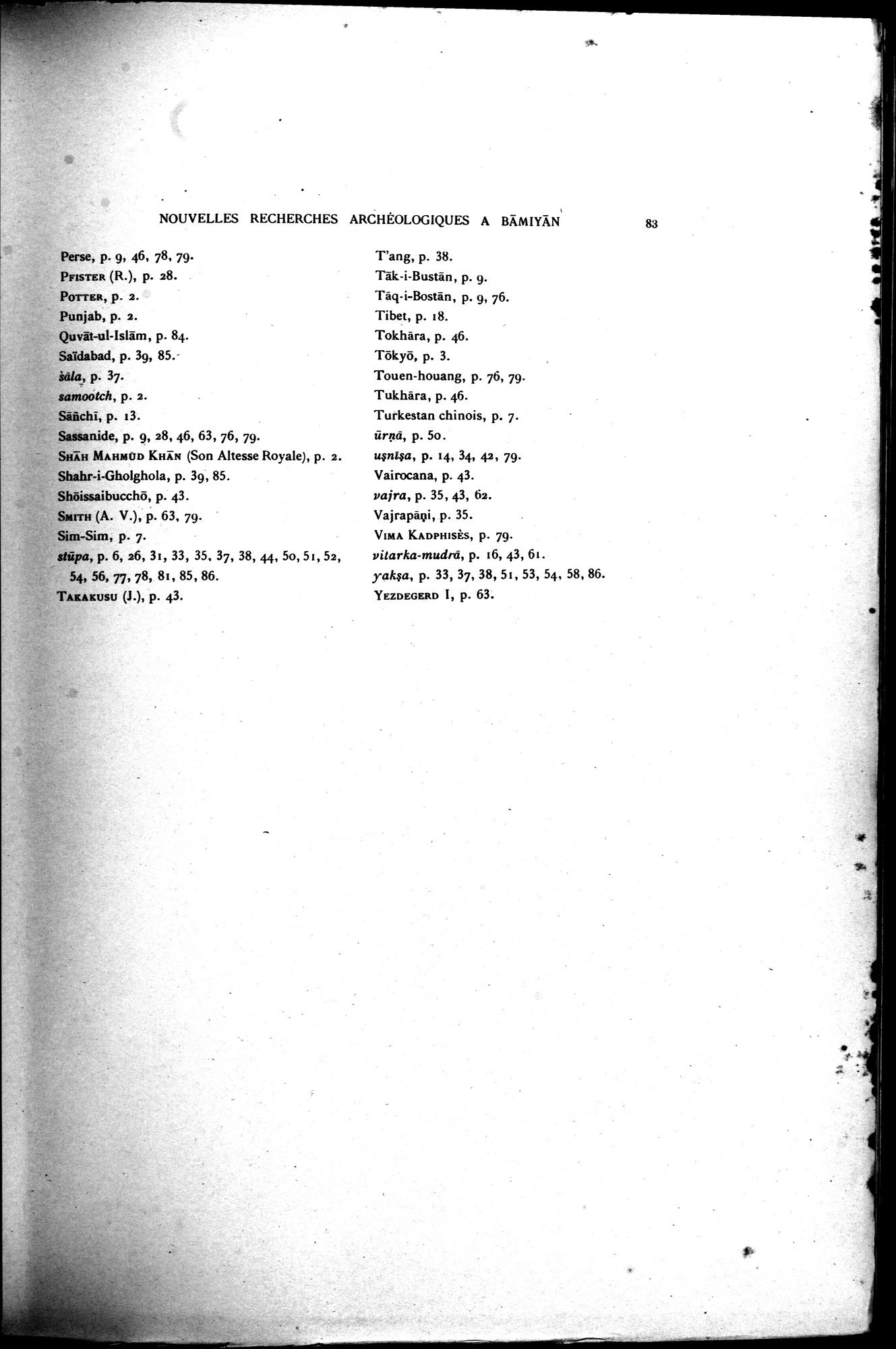 Nouvelles Recherches Archéologiques à Bāmiyān : vol.1 / 89 ページ（白黒高解像度画像）