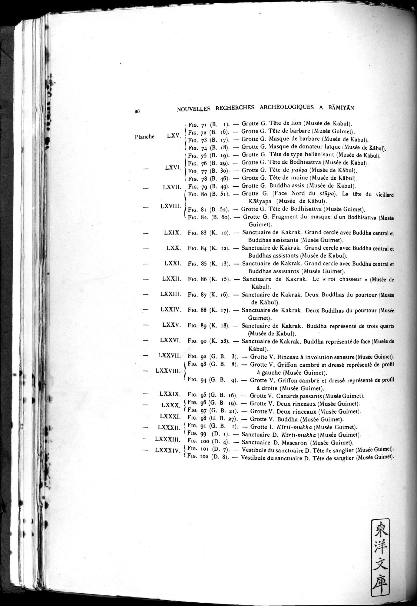 Nouvelles Recherches Archéologiques à Bāmiyān : vol.1 / 96 ページ（白黒高解像度画像）