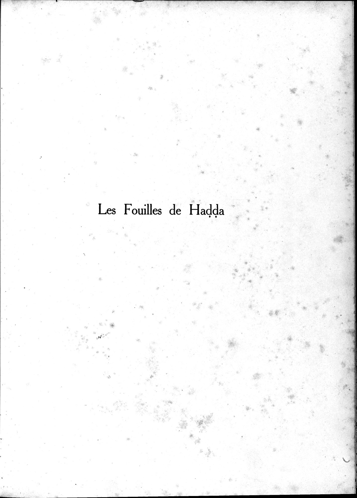 Les Fouilles de Haḍḍa III : vol.3 / 9 ページ（白黒高解像度画像）