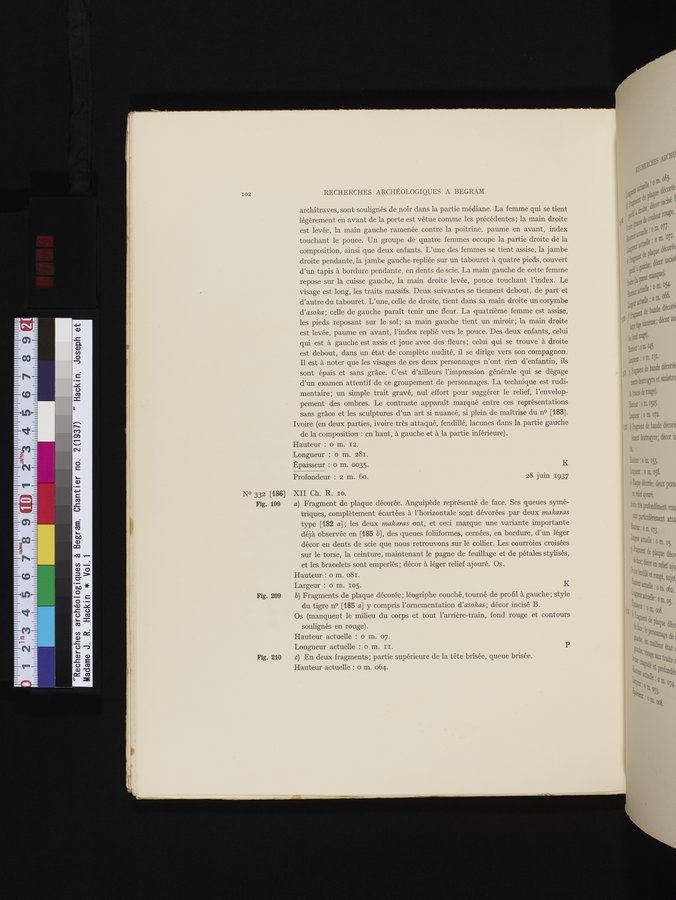 Recherches Archéologiques à Begram : vol.1 / 110 ページ（カラー画像）