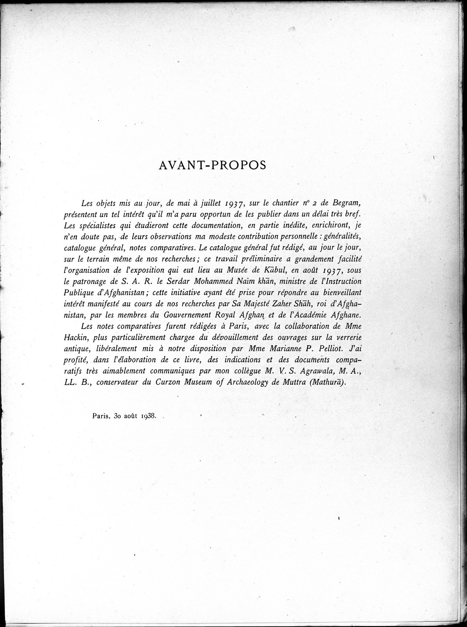 Recherches Archéologiques à Begram : vol.1 / 9 ページ（白黒高解像度画像）