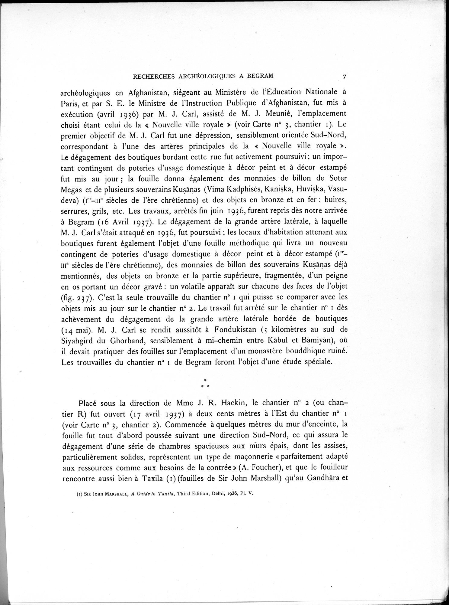 Recherches Archéologiques à Begram : vol.1 / 15 ページ（白黒高解像度画像）
