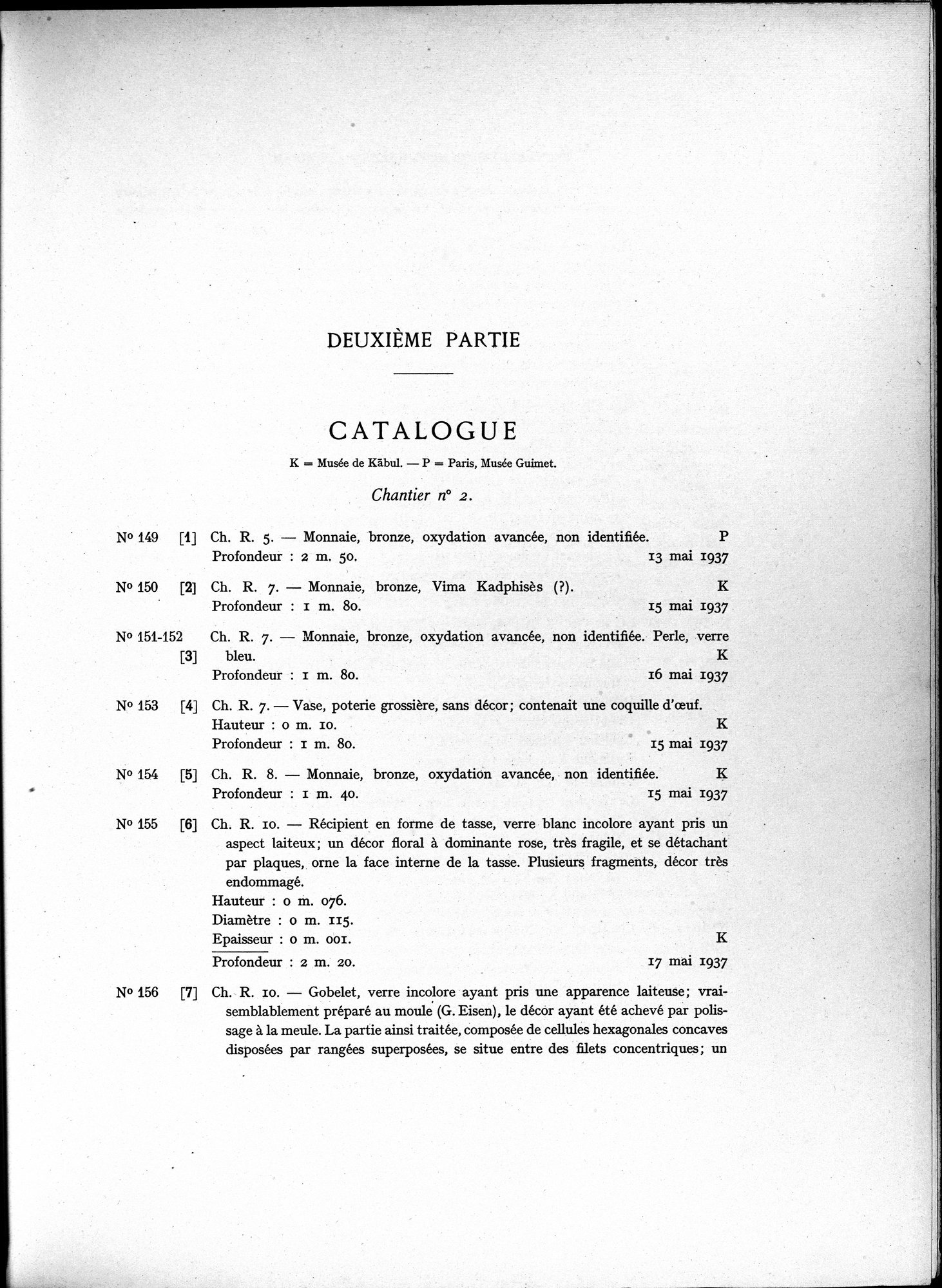 Recherches Archéologiques à Begram : vol.1 / Page 35 (Grayscale High Resolution Image)