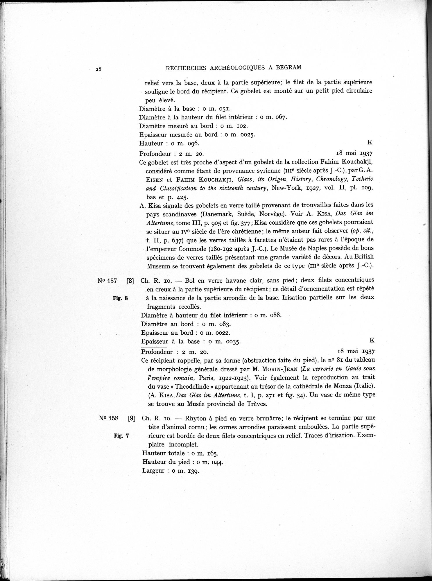 Recherches Archéologiques à Begram : vol.1 / 36 ページ（白黒高解像度画像）